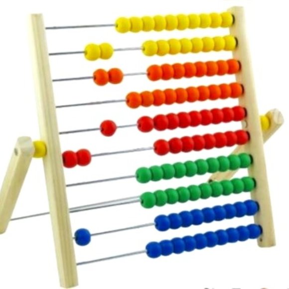 IKEA Wooden Abacus Educational Counting Multicolor Toy 100 Wooden Beads - Picture 1 of 1